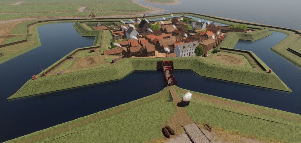 De opbouw van het fort in 1640