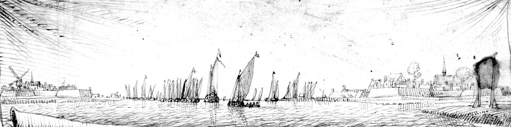 Burgers in een militair fort